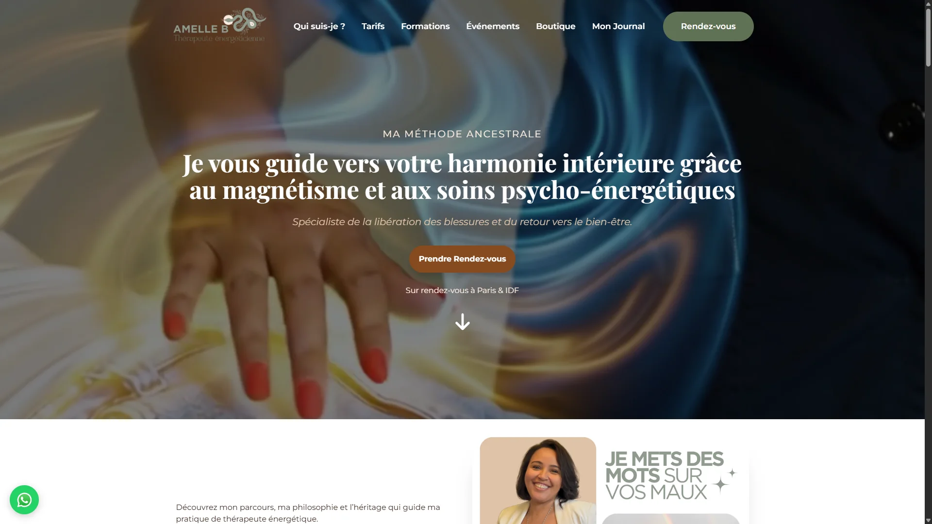Amelle B website preview