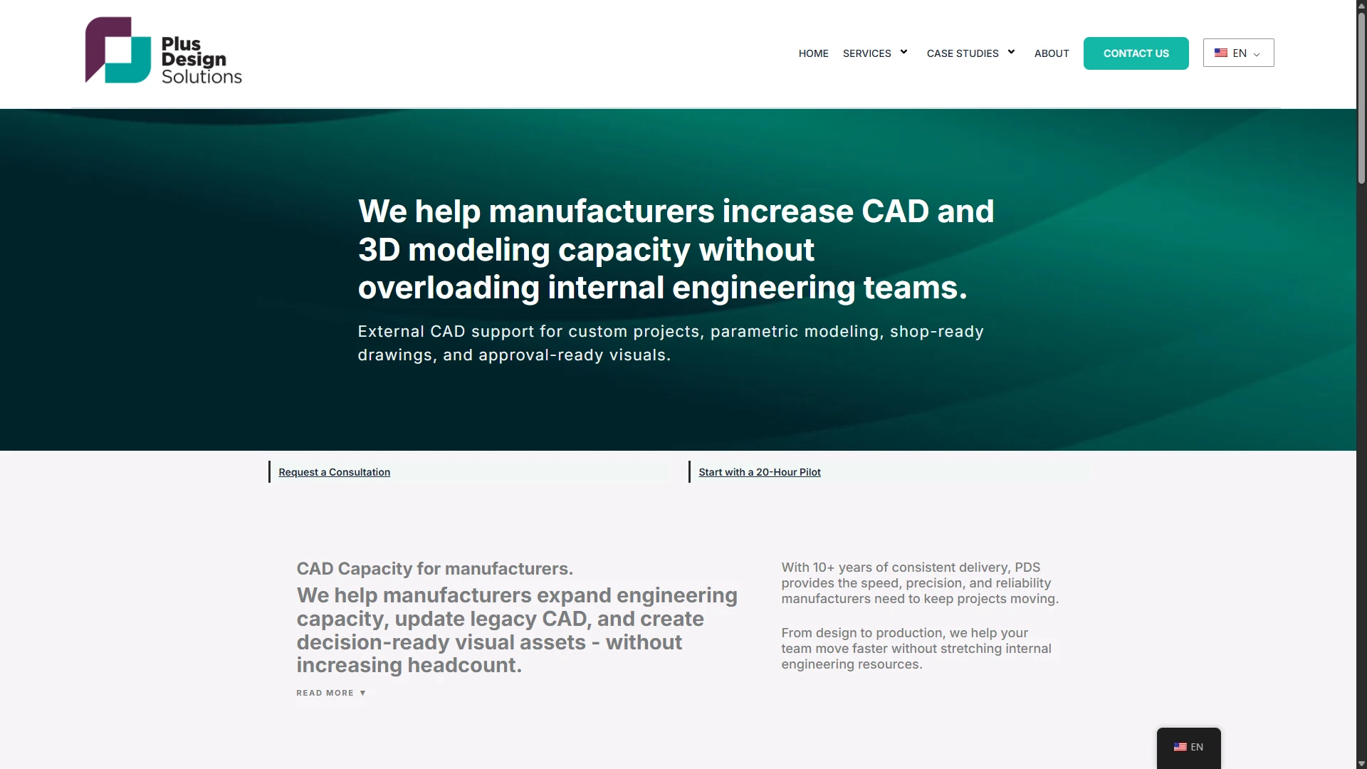 Aperçu du site Plus Design Solutions